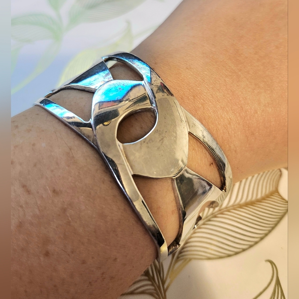 Vintage Winterthur Museum Collection 925 Newport Modernist Cuff Bracelet